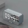 AMOI Wireless Bluetooth Speaker Portable Mini Double Alarm Clock FM Radio Subwoofer Phone Holder