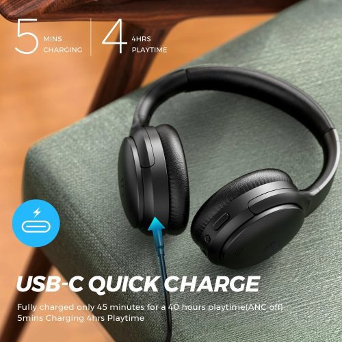 SOUNDPEATS Active Noise Cancelling Headphones Wireless Over Ear Bluetooth Headphones 40H Playtime Comfortable Fit Clear Calls.jpg Q90.jpg 1